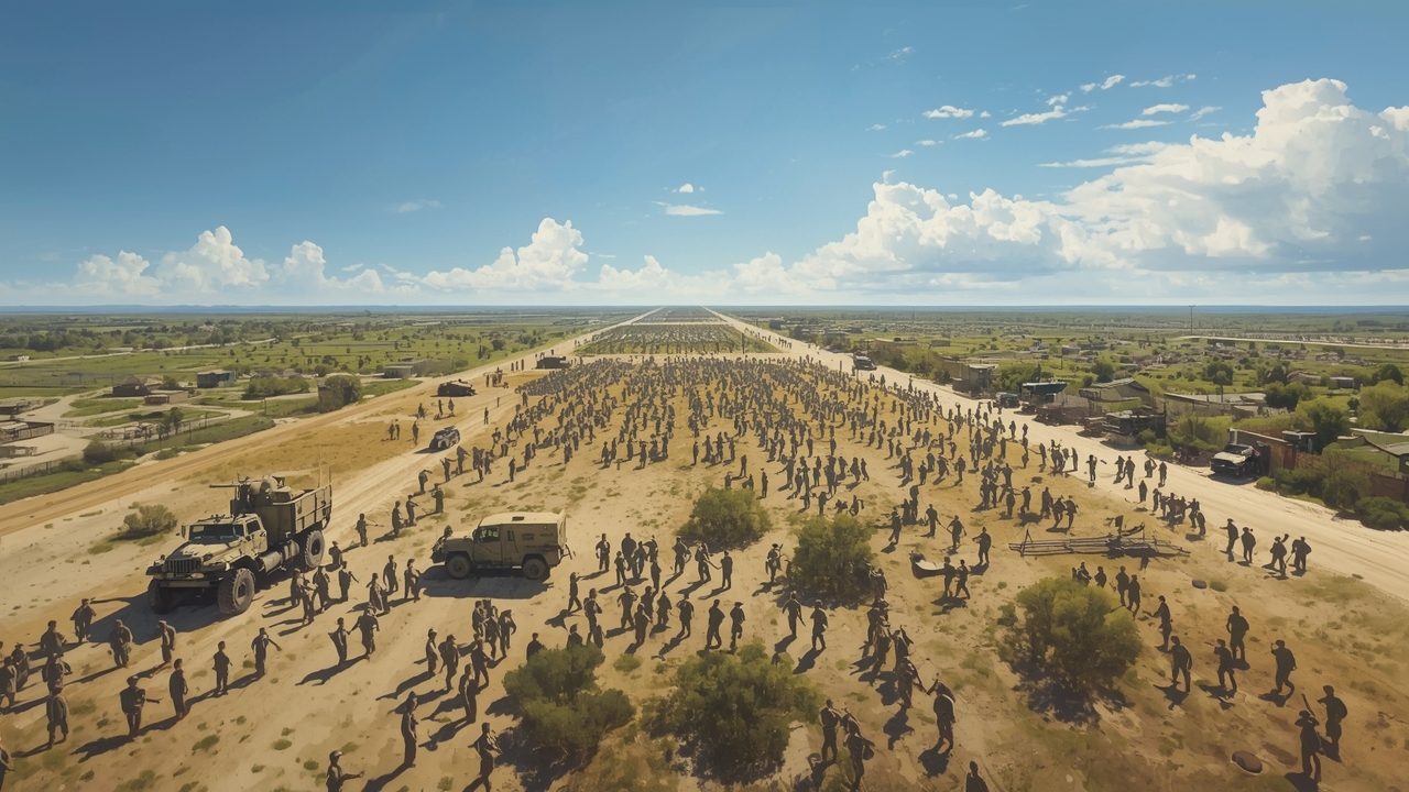 Soldados de EE. UU. se despliegan en la frontera de Texas como parte de operaciones conjuntas.