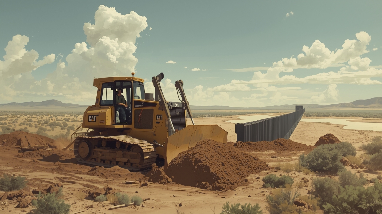 La construcción del muro fronterizo inicia en la región de Big Bend